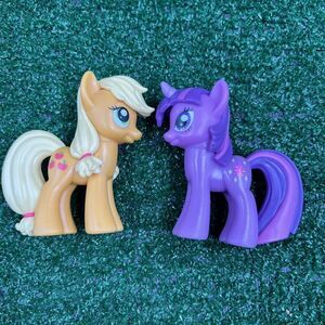 MLP My Little Pony 3" Princess Twilight Sparkle Purple Unicorn & Apple Jack 3"